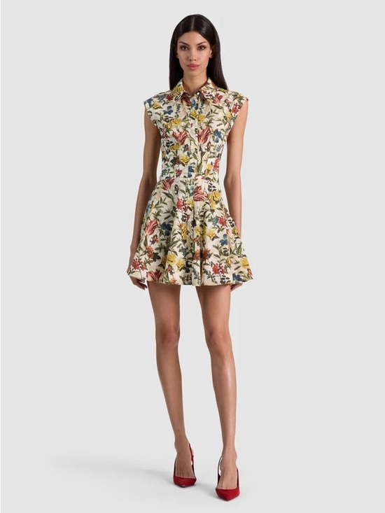 Alice + Olivia Dresses & Skirts - NEW Alice+Olivia KIM PANELED CORSET FLARED MINI SHIRT DRESS